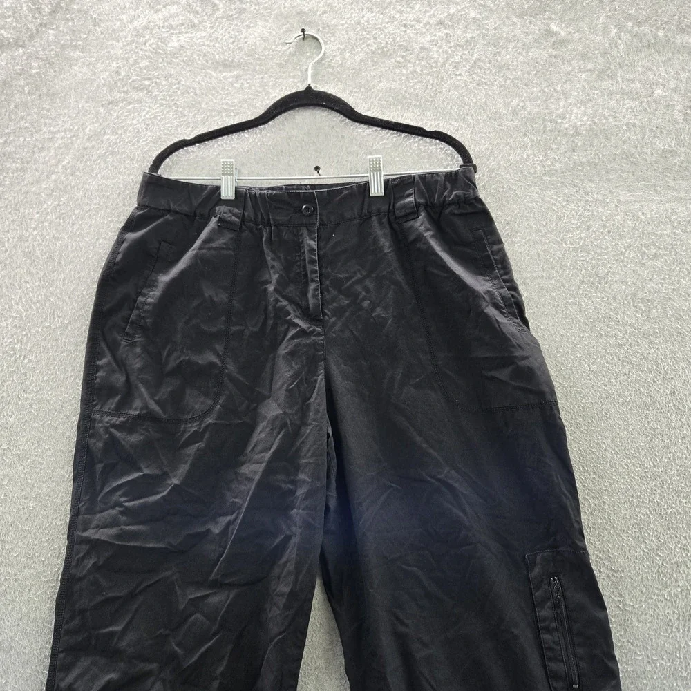 J. Jill Women Pants 14 Black Capri Casual Zipper‎ 25